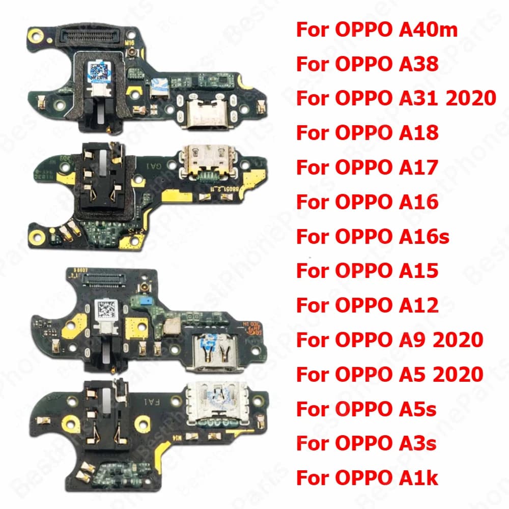 Charging Port For OPPO A40m A38 A31 A18 A17 A16 A16s A15 A12 A9 A5 2020 A5s A3s A1k Charge Board Plate Socket Usb Connector