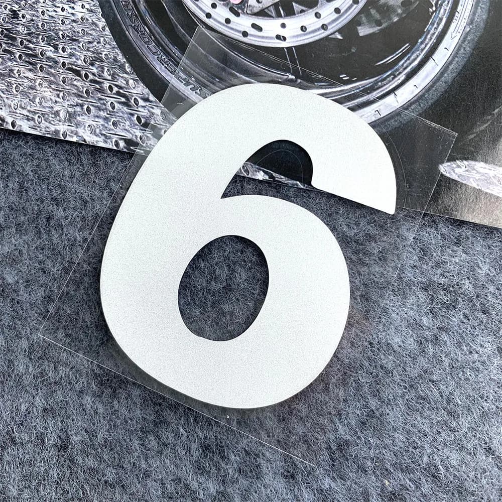 0-9 Track Number Digital Sticker Motorcycle Racing Competition Modified Accessories Waterproof Decorative Decal Windshie