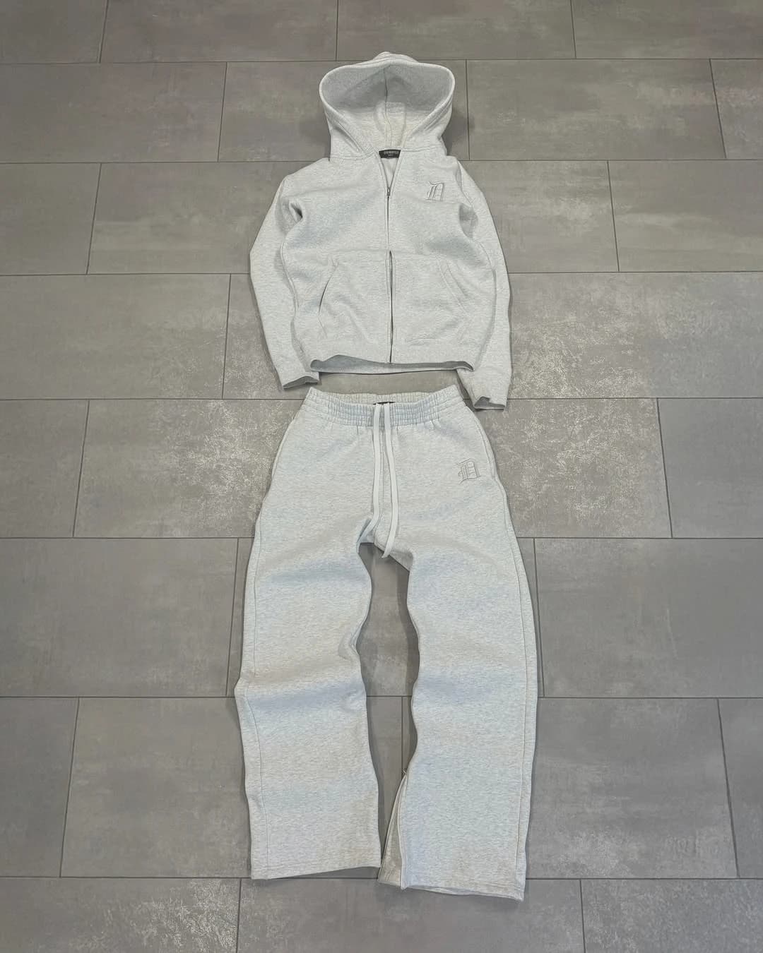 New embroidered retro pattern zipper hoodie Y2K men clothing Harajuku women clothing casual sweatpants couple suit tracksuit