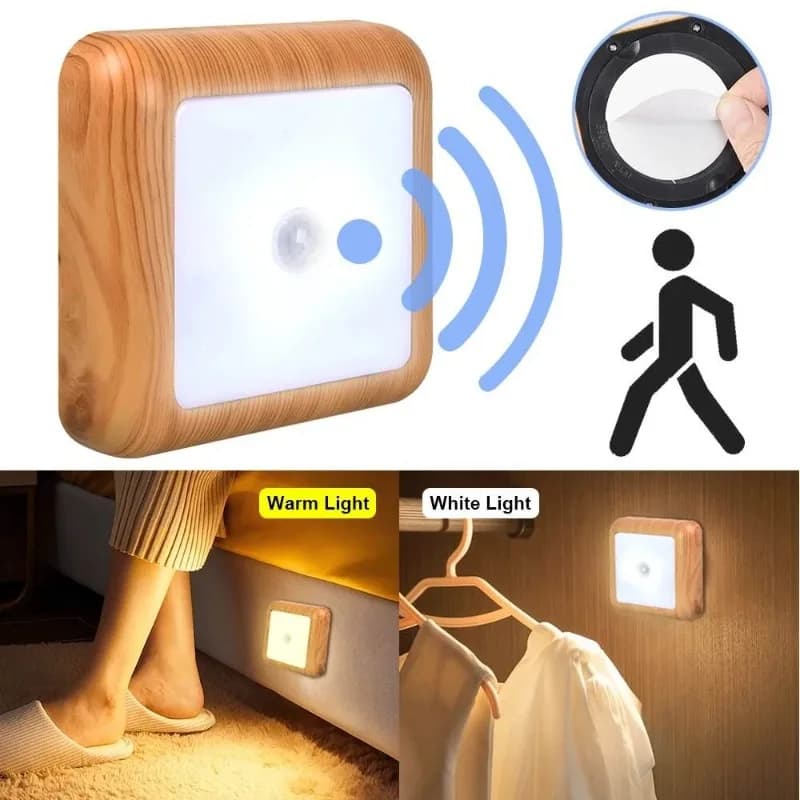 LED night light wireless battery intelligent human motion sensor suitable for wardrobe cabinets stairs corridor bedroom