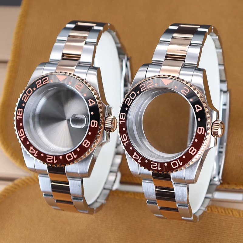 40mm Watch Case Stainless Steel Bracelet Sapphire Glass Parts For Nh34 Nh35 Nh36 Nh38 Miyota8215 Eta2824 Movement 28.5mm Dial