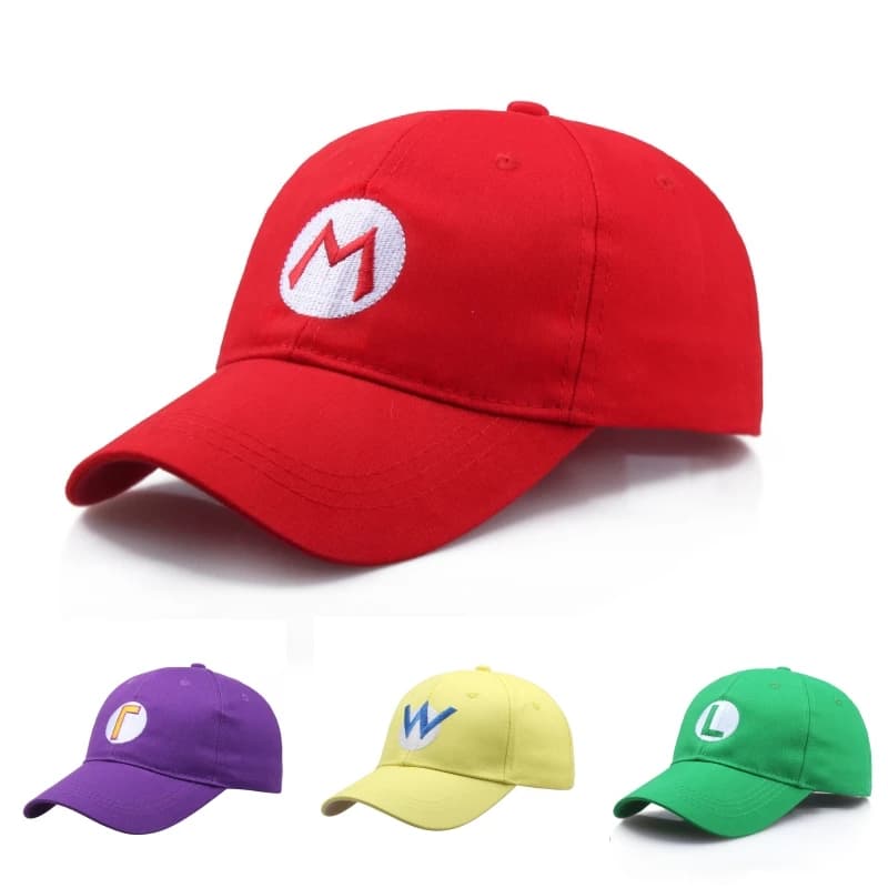 Anime Super Luigi Bros Cosplay Unisex Casual Beach Baseball Sun Hat Embroidery Cotton Hip-hop Rock Outdoor Cap Peaked Cap