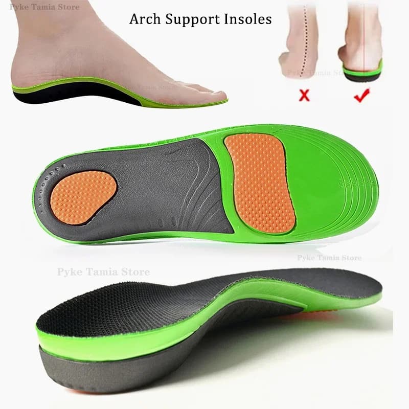 Orthopedic Insole Thickened Arch Support Shoes Pad for Flat Feet Sport Shock Absorption High Elastic Wear Resistant Foot Cushion