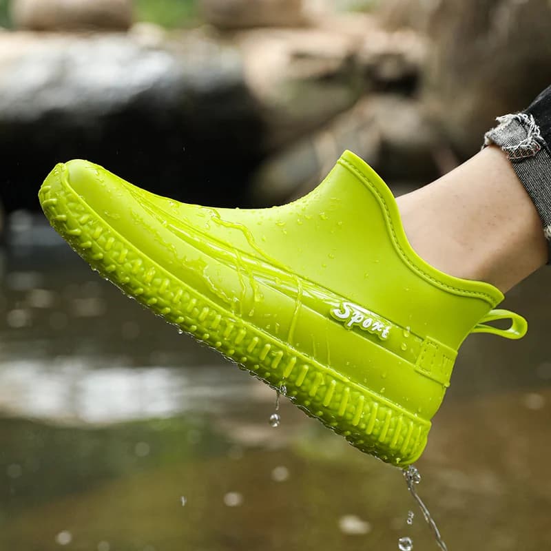 Brand Mens Rain Boots Chef Shoes Fishing Shoes Casual Waterproof Comfortable Trend Non-slip Strong Wear-resistant Boots High Top