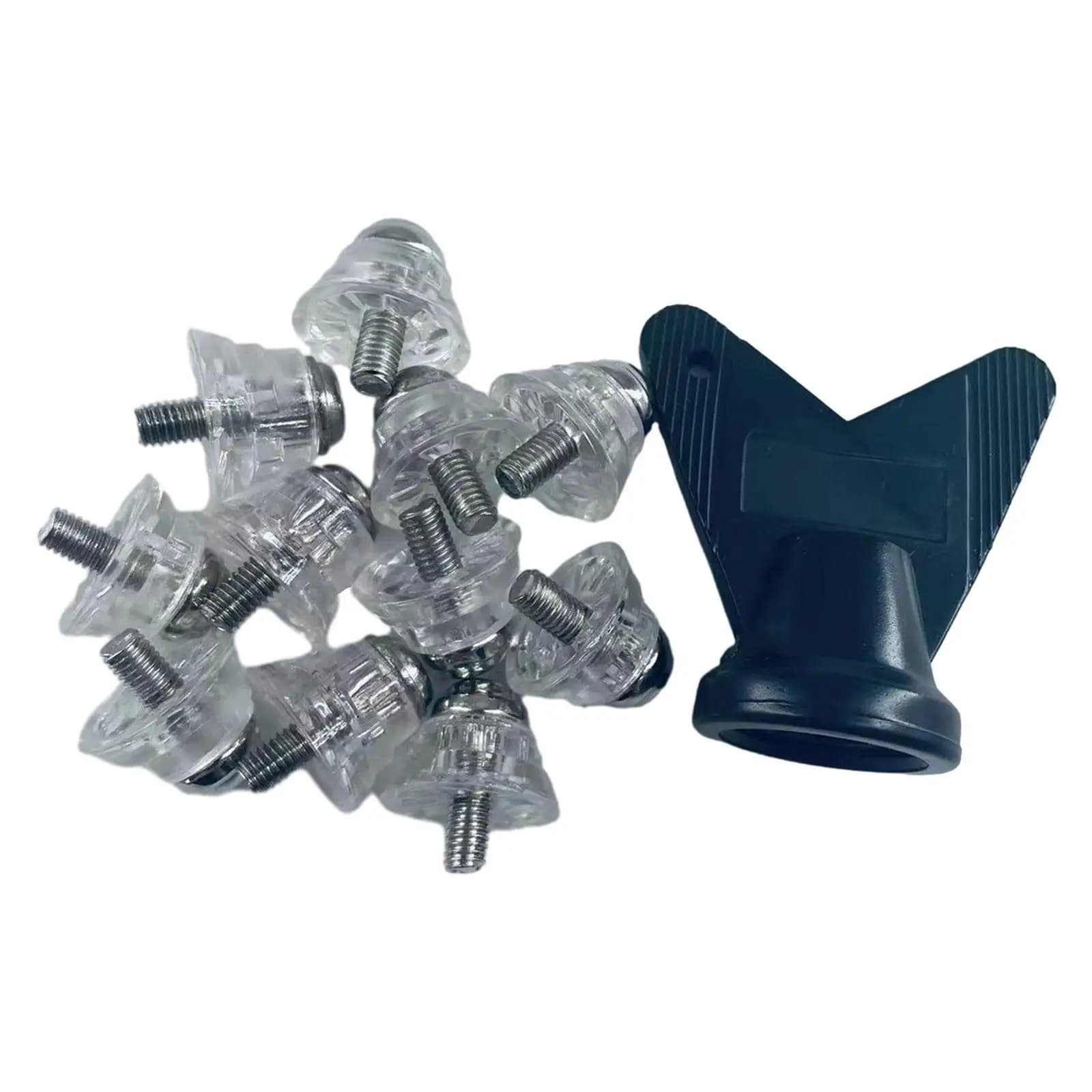 12Pcs Football Boot Studs 13mm 16mm Turf Anti Slip Screw in M5 Threaded Comfortable Soccer Shoe Spikes for Competition Training