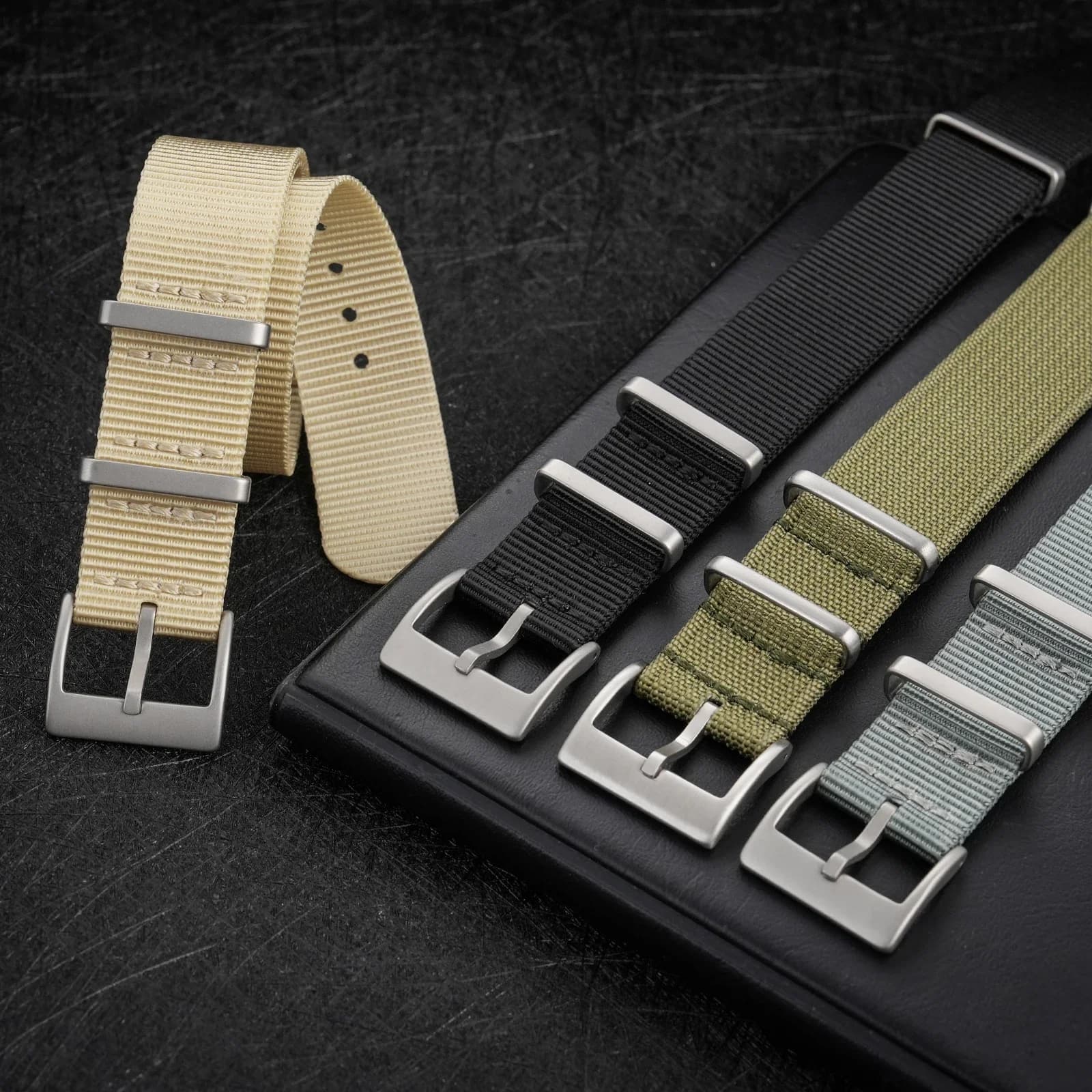 Nylon Ribbed Watch Strap 18/19/20/22mm Stripe Watchband Replacement Watch Band Military Wristband Accessories Watch Straps
