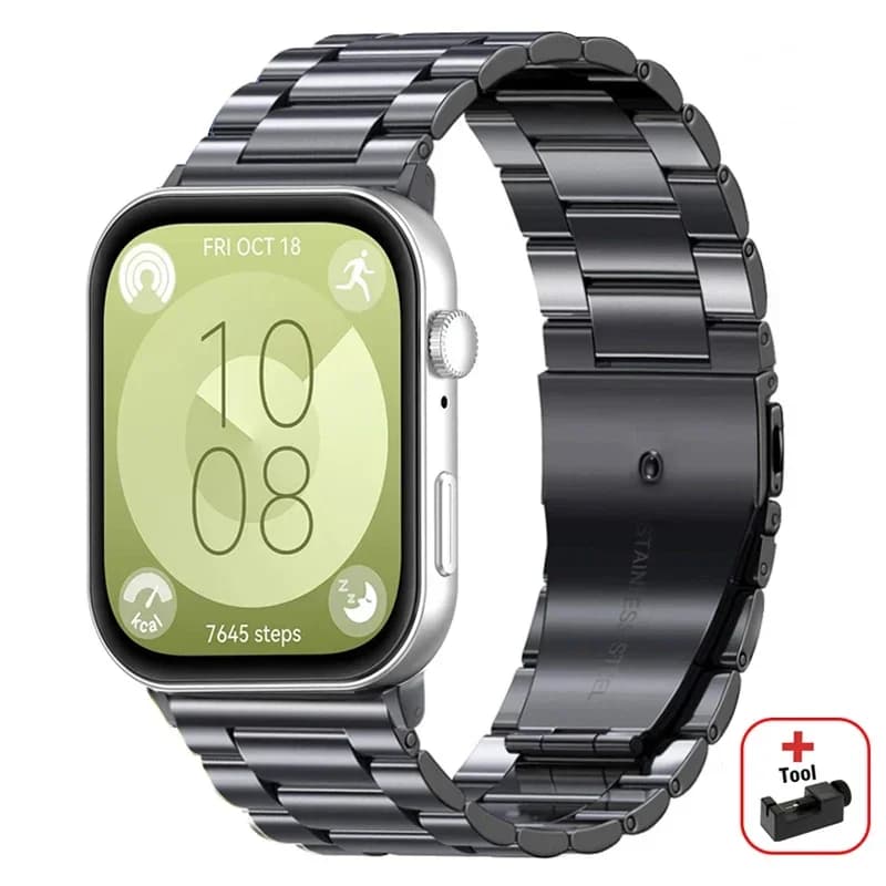 Stainless Steel Watch band for Huawei Watch Fit 3 Strap 2024 Newest Smartwatch Correa Bracelet for Huawei Fit3 2 Metal Wristband