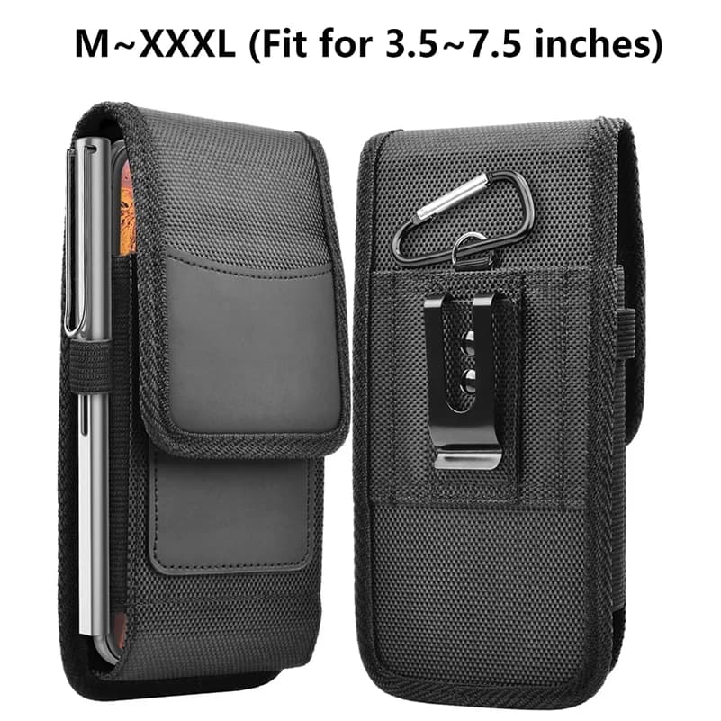 TOLIFEEL 3.5-7.5inch Phone Holder Nylon Pouch Cell Belt Clip Holster Case Waist Bag for Samsung S24 Ultra 15 Pro Max M to XXXL
