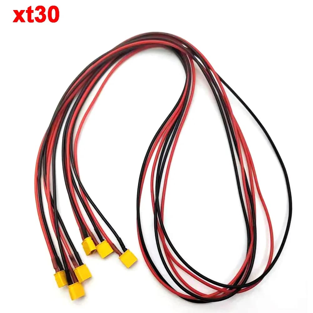 1pc 10CM-1M XT30 U-F/M Male to Female Plug Extension Cable Silicone rubber cable 18AWG  Lithium battery plug With Wire Connector