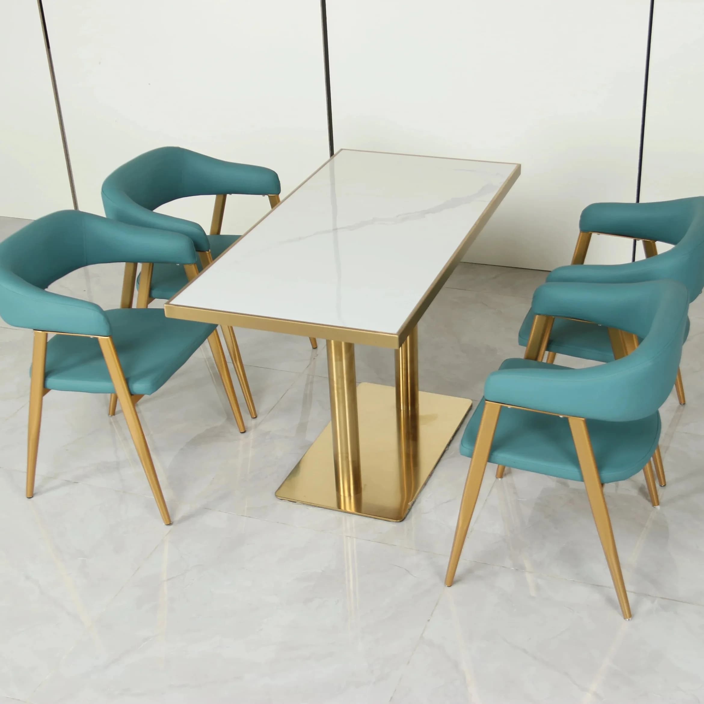 Custom One Stop Commercial Custom Nordic Coffee Shop Dinning Restaurant Furniture Table And Chair Set