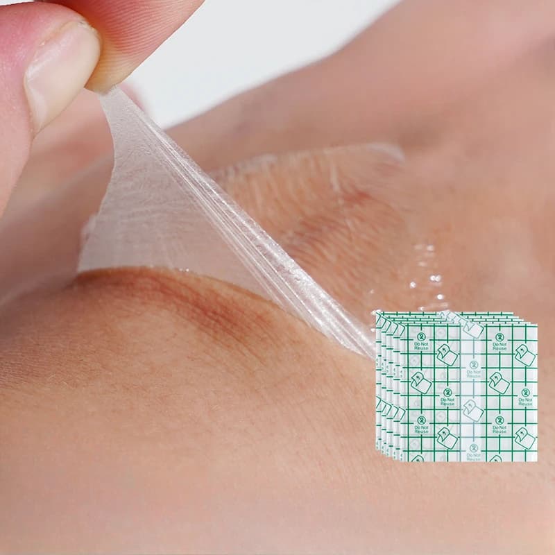 50pcs/set PU Film Patch Skin Tape Intravenous Injection Wound Protector Waterproof Transparent Band Aid First Aid Plasters