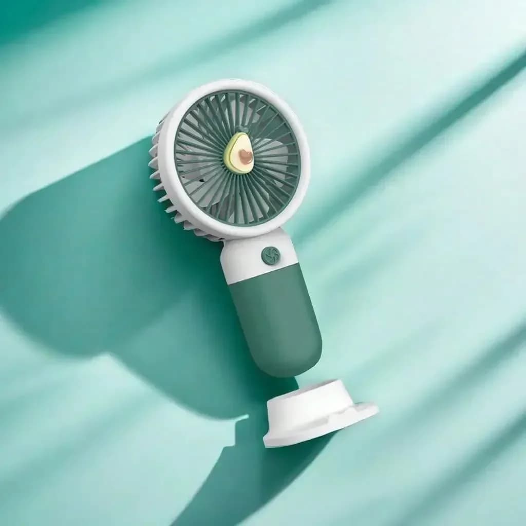 Portable Desktop Usb Charging Fan Handheld Small Fan Cute Color Collision With Cell Phone Holder Student Gift