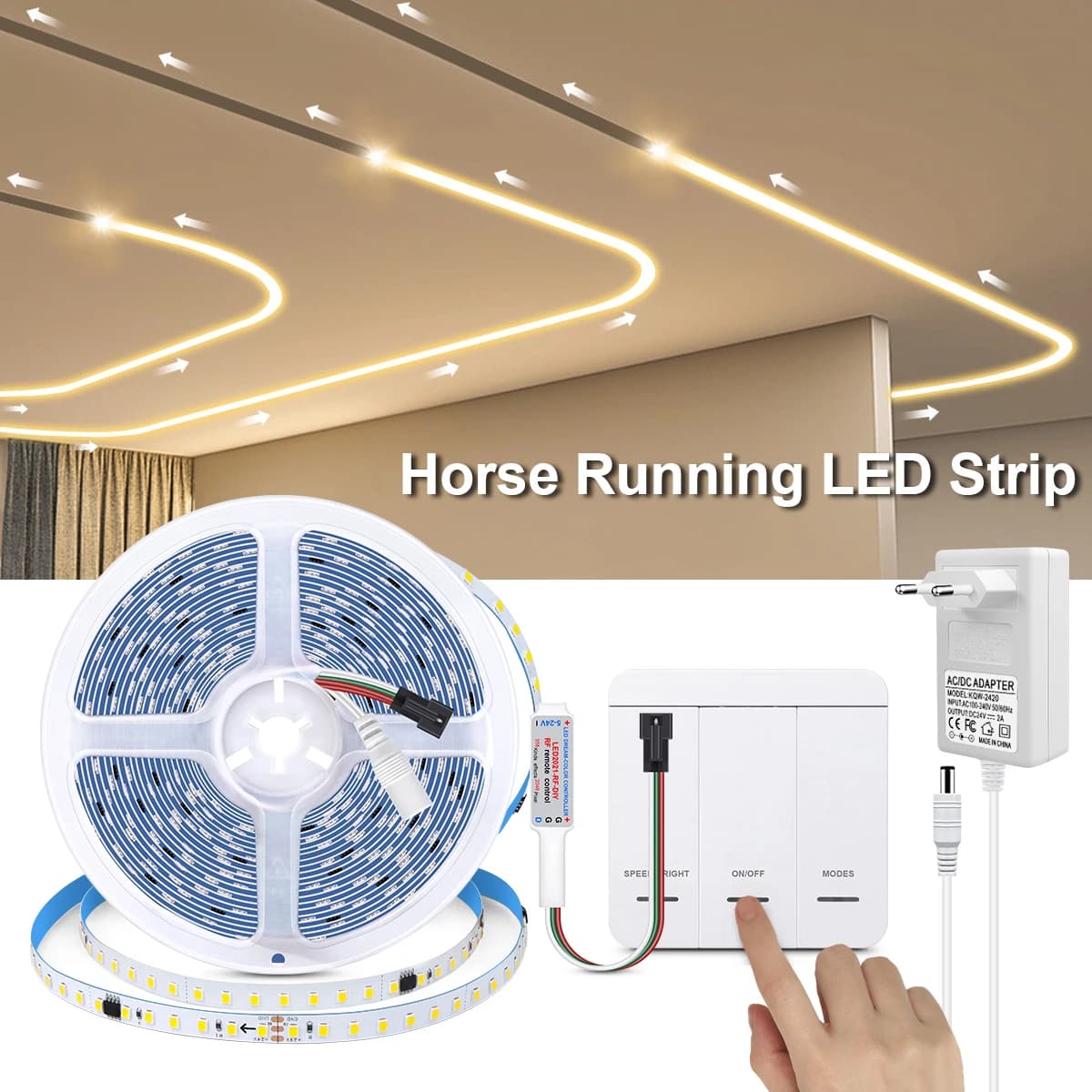 10m/Roll WS2811 Horse Race LED Strip 120Leds/M DC 24V Running Water Flowing Light Tape Pixel Addressable Flexible Linear Lamp