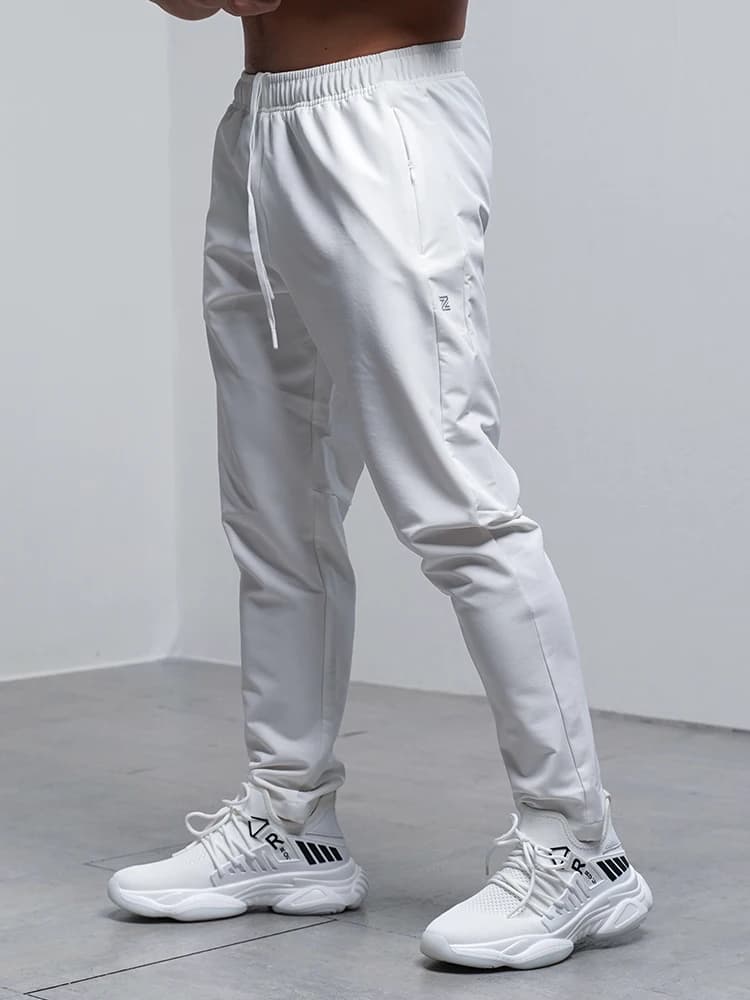 Autumn winter Pants Men Breathable Loose Running Sport Training Gym Sportswear Elastic Waterproof outdoor Zip pocket sweatpants