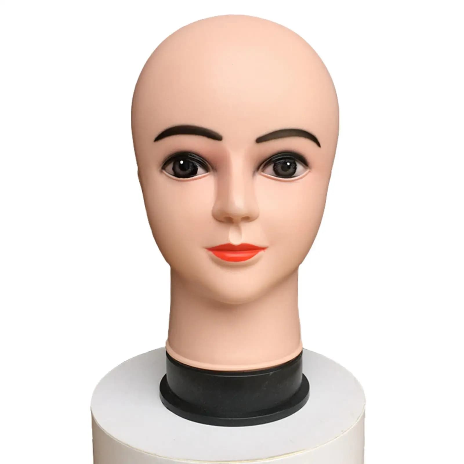 Female Bald Mannequin Head Smooth Training Head for Hats Wigs Making Glasses