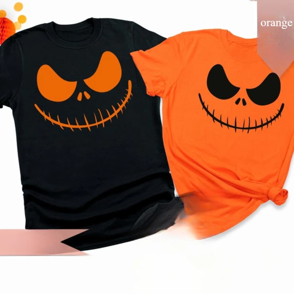 Matching Family Halloween Pumpkin shirts Funny Halloween Face Tshirt Tops 2024 Halloween Party Costume T-Shirt graphic t shirts