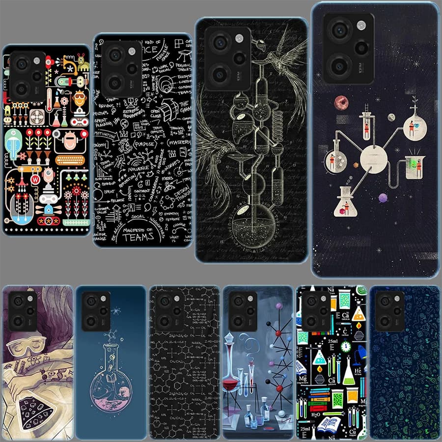 Biology and Chemistry Phone Cover for Xiaomi Mi 12T 11T 13 11 Ultra 12 Pro 10 9 8 Lite 5G 10T 9T 12X 11i CC9 A2 A3 6X 5X CC9 Sof