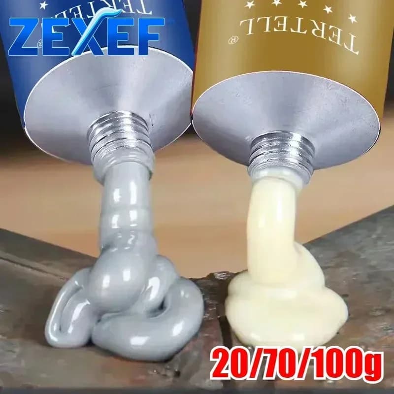 ZEXEF High Temperature Glue for Metal Welding Strength Repair Resistant Magic AB a Plastic Wood B Adhesive Purpose Bi Component