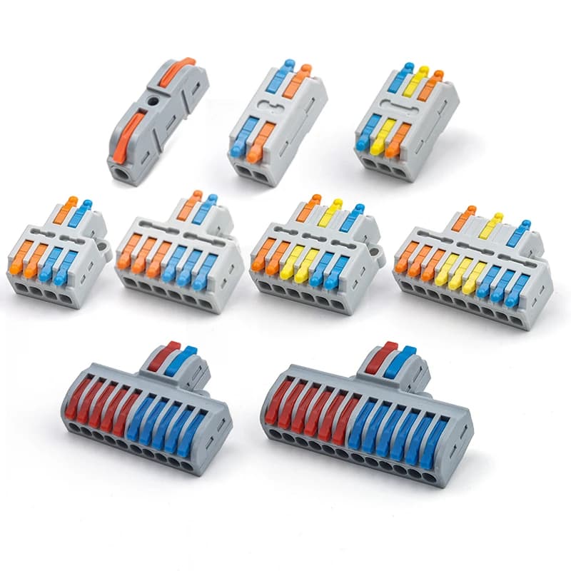 Quick Wiring Cable Connectors 2/3Pin Universal Compact Electrical Conductors SPL Splicing Splitter Push-in Home Terminal Block