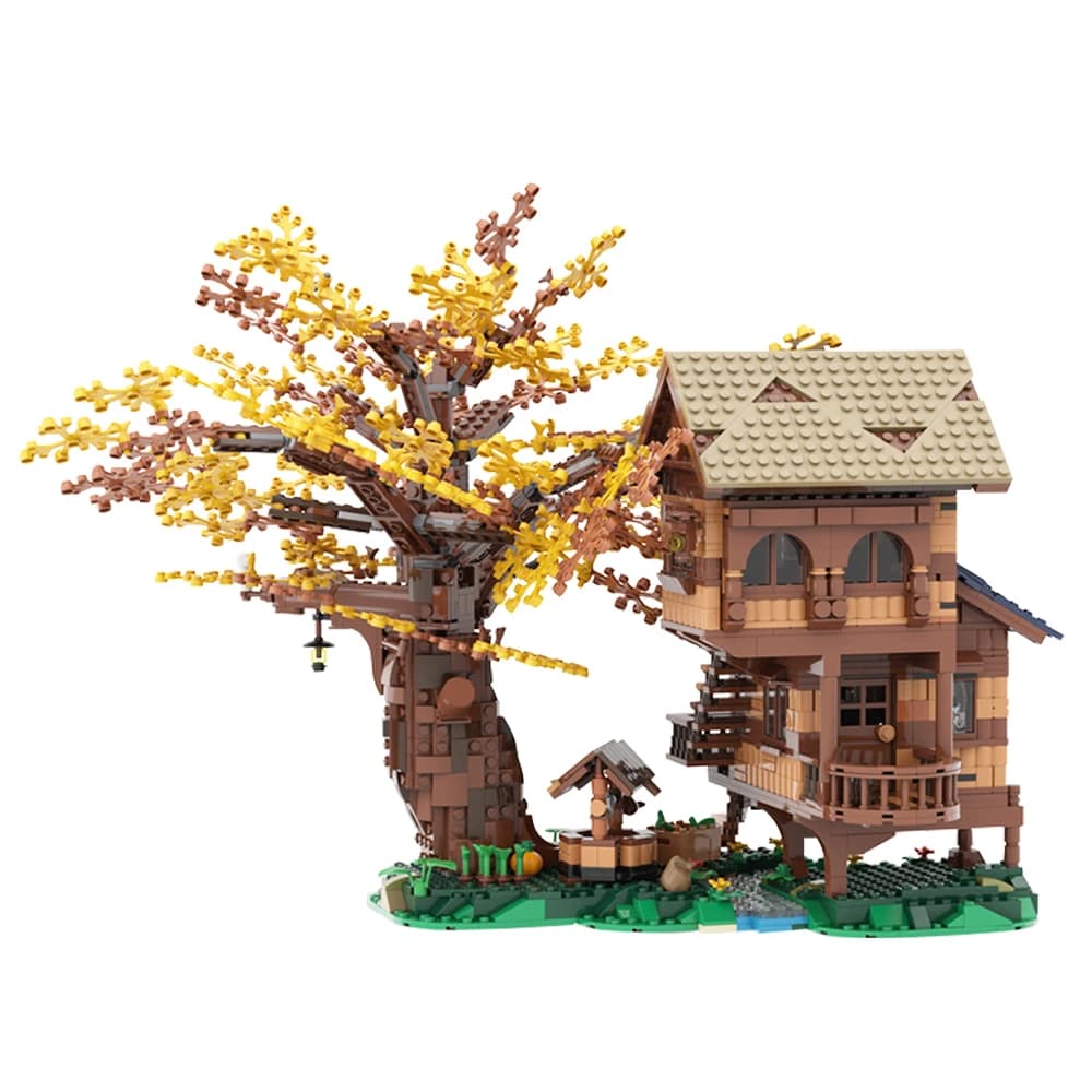 SETBRICKS MOC Arcadian Hut Architecture Building Blocks The Lake House Model Sets Decoration Lakehouse Bricks Kids Toy Gift