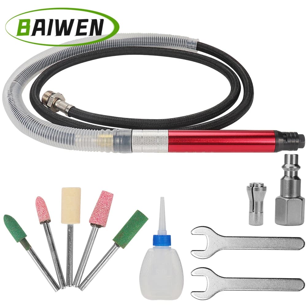 High-Speed Micro Air Grinder Set Practical Power Tool Handheld Pneumatic Polishing Cutting Pencil Engraving With Wrench