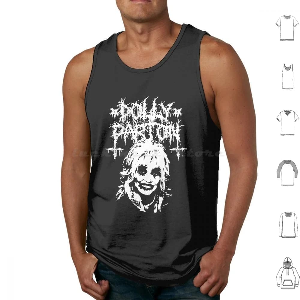 Metal Dolly Parton Tank Tops Vest Sleeveless Metal Dolly Parton