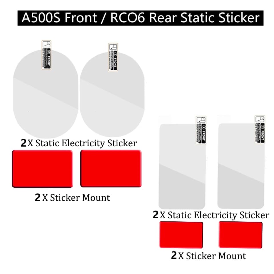 For 70mai Dash Cam Pro plus + A500S Sticker and Static Stickers for 70mai  A510 Lite2 A200 Car DVR Sticker holder 3pcs