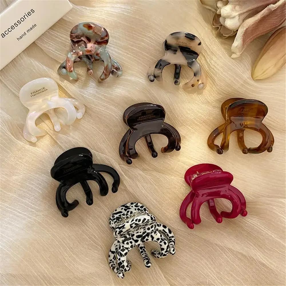 Trendy French Acetate Hair Claw Clips Retro Crab Shark Clip Elegant High Ponytail Holder Fashion Hair Accessories for Women Girl