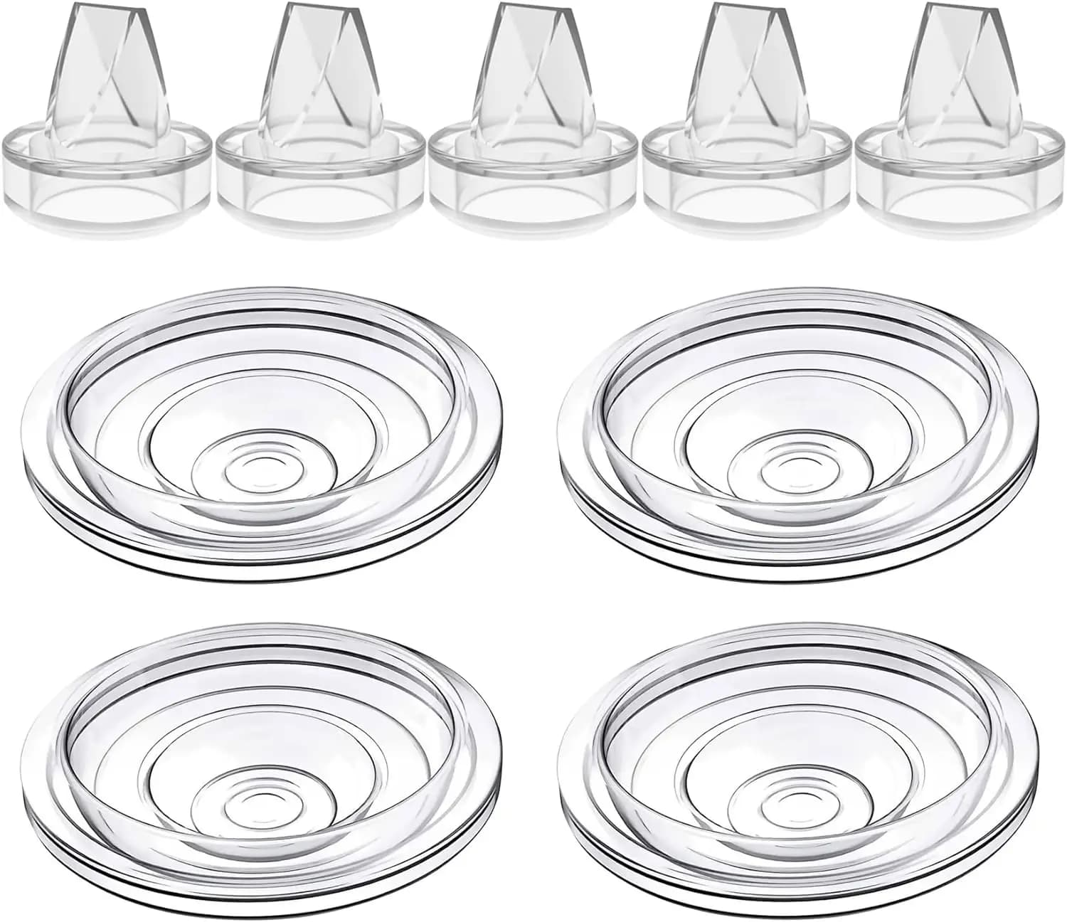 Silicone Duckbill Valve and Silicone Diaphragm, Compatible with S12Pro/S9Pro/S12/S9 Wearable Breastpump Parts Replace