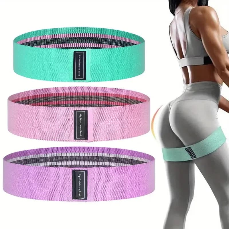 3PC Squat Stretch Resistance Band,Hip Fitness Training Tension Band Yoga Exercise Training Band Home Portable Exercise Equipment