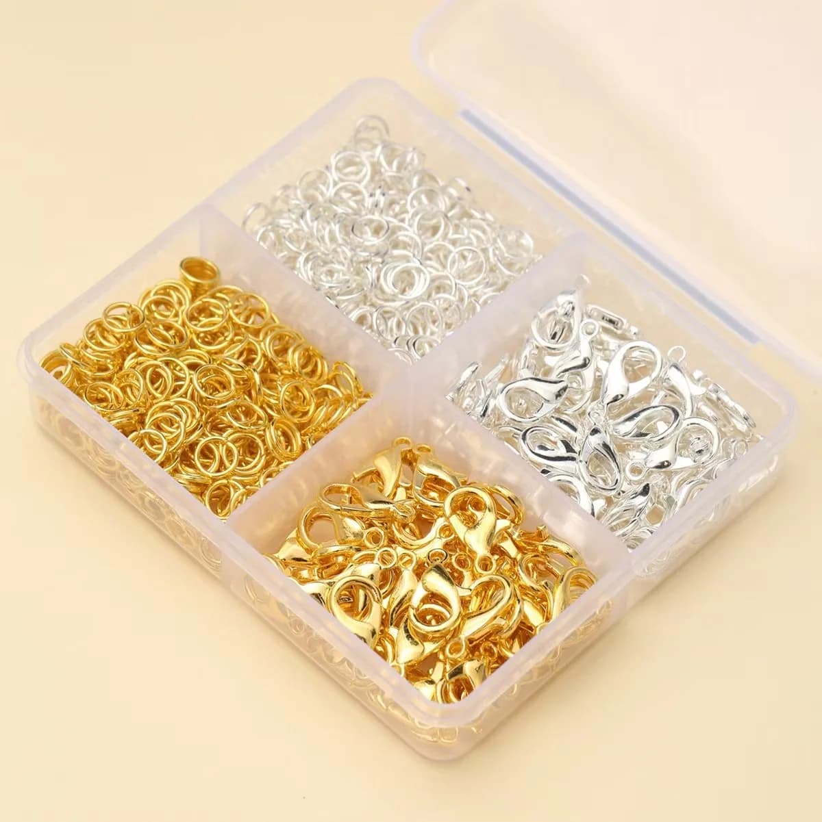 Box Gold Silver Lobster Clasp Open Jump Rings For Jewelry Making Bracelets Necklaces Hooks Chain Closure DIY Accessories