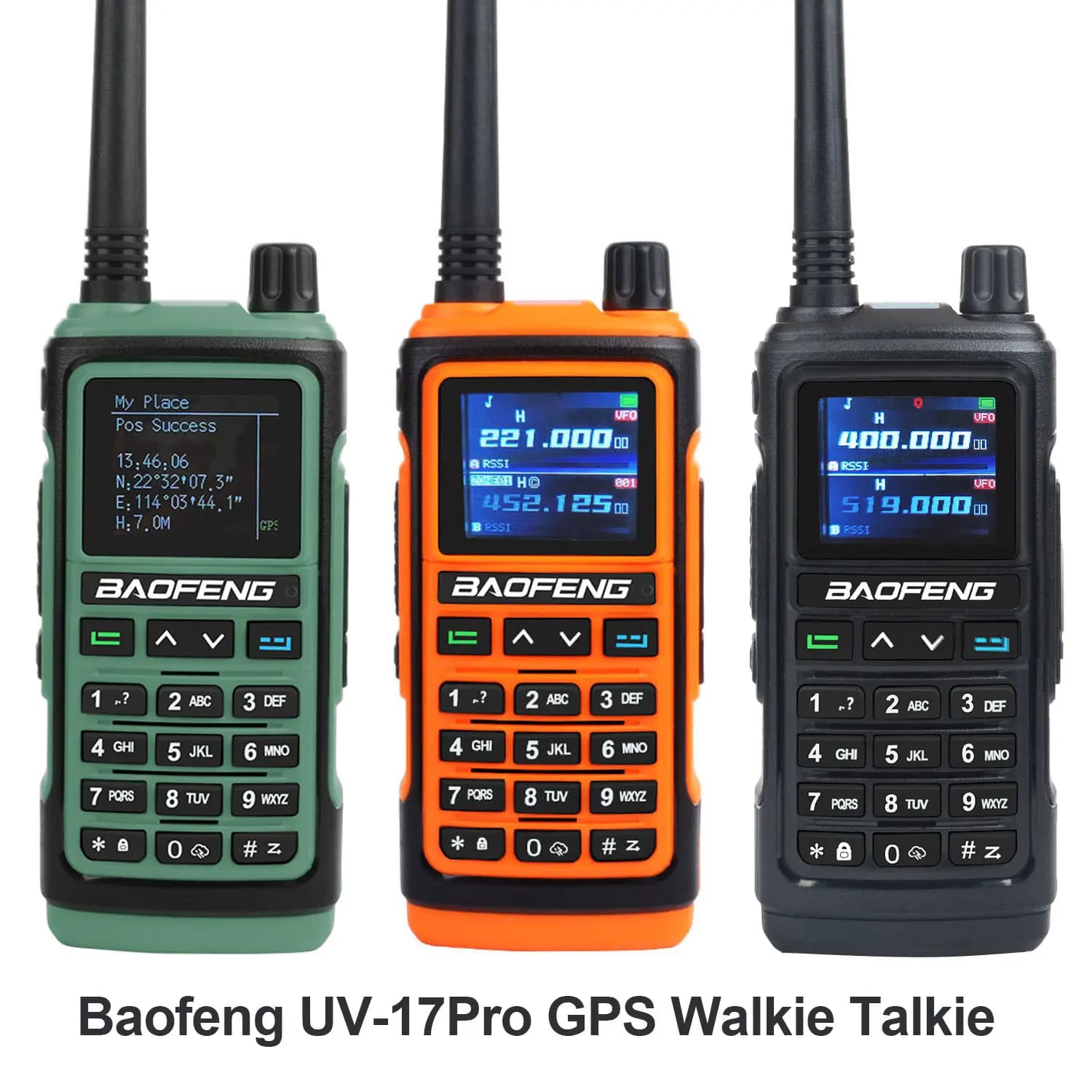 Baofeng UV-17Pro GPS Air Band Walkie Talkie Five Bands Receive Tri-Band Transmit FM Two Way Radio UV-17 Pro GPS