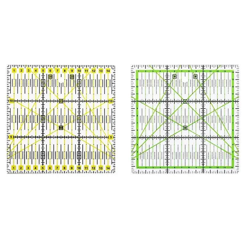 Fenrry 1Pc Acrylic Sewing Ruler 15*15 cm Square Drawing Measuring Patchwork Ruler Cloth Cutting Ruler DIY Sewing Craft Tools