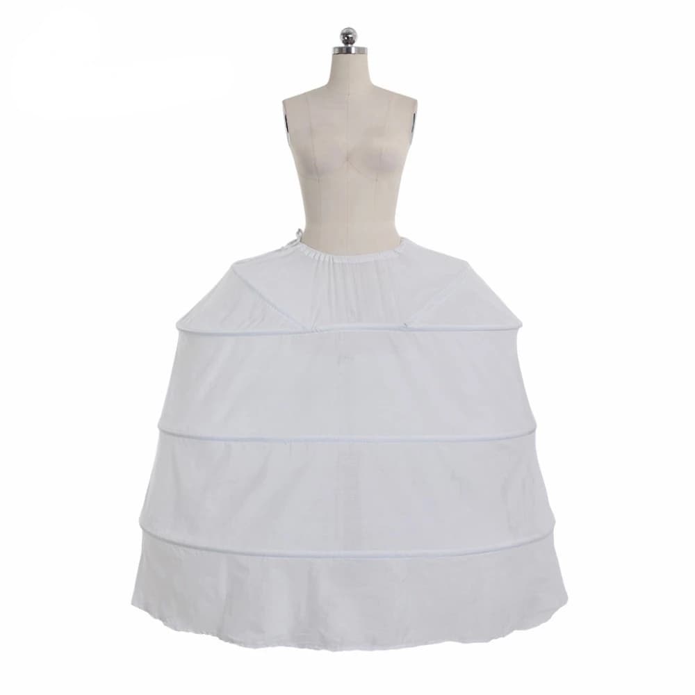 Victorian Rococo Gown Dress Petticoat Full Crinoline Wedding Party Underdress Jupon Underskirt 4 Hoop