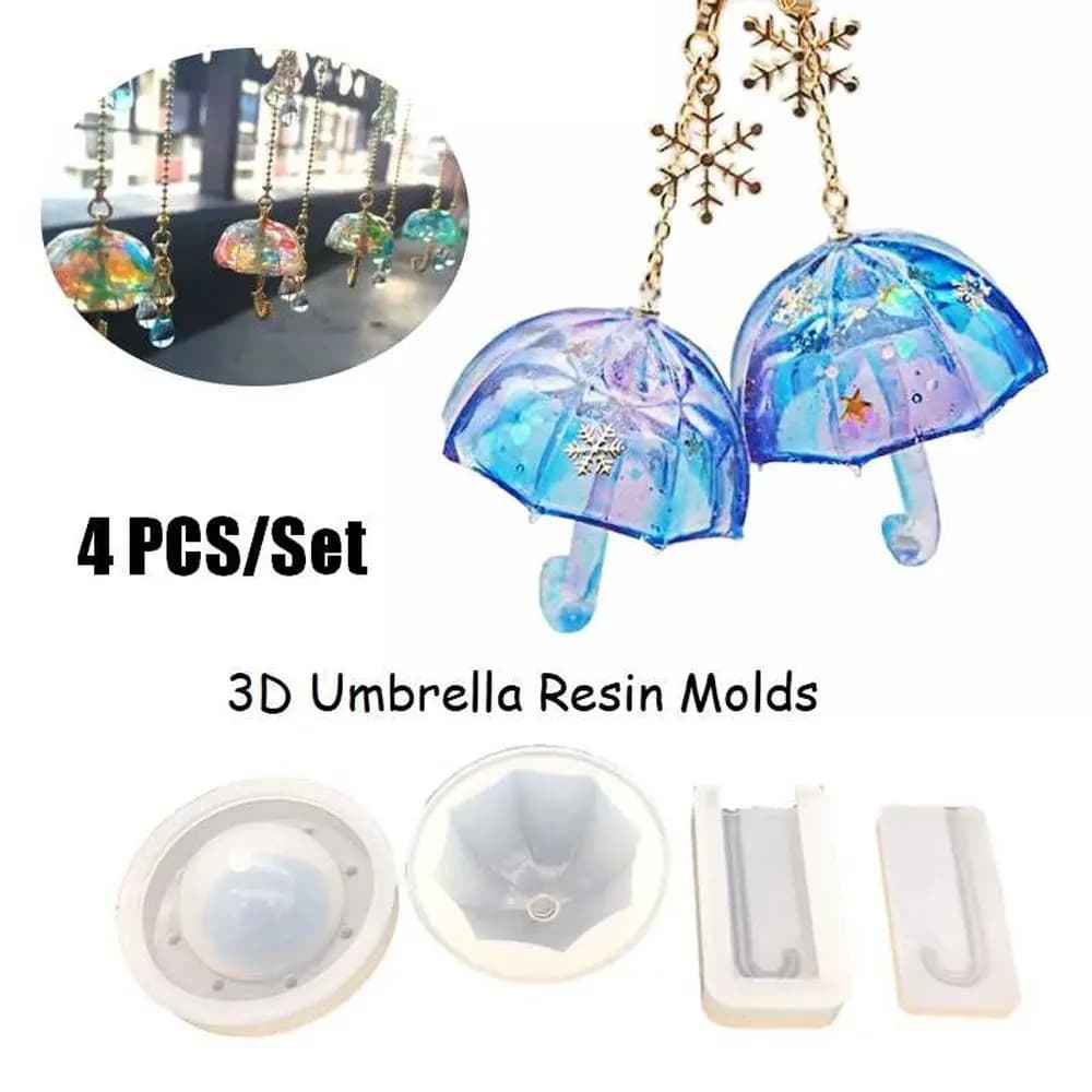 3D Cute DIY Pendant Mould Silicone Jewelry Tool Umbrella Shape Jewelry Making UV Resin Mold