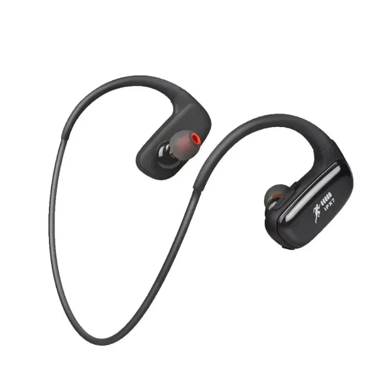 Outdoor Sports Waterproof Headphones, IPX7  32GB MP3 Player Earphone Wireless Headset with Noise Cancelling MIC