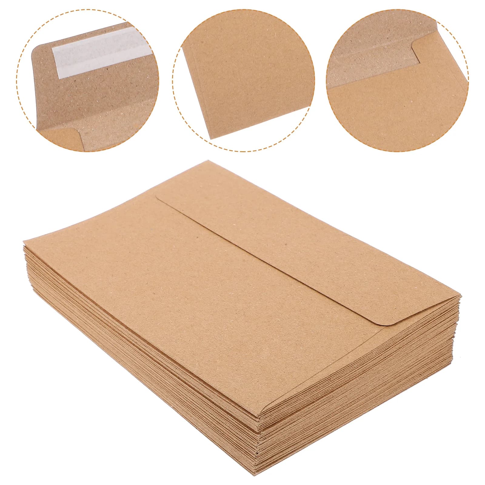 50 Pcs Invitation Photo Envelope Kraft Envelopes Greeting Cards Multi-function Letter Blank