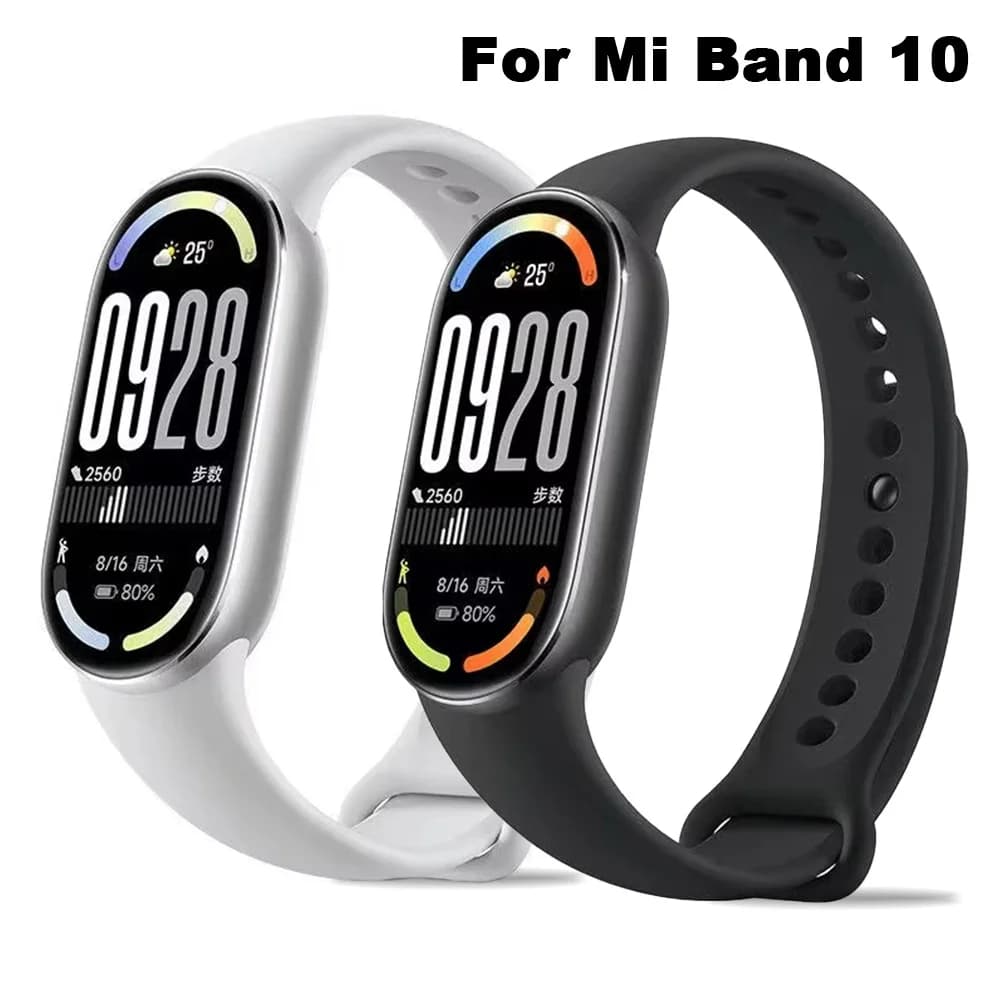 Rubber Bracelet for Mi Band 8 Strap NFC Accessories Sport Silicone SmartWatch Wristband pulseira correa Xiaomi MiBand 10/9 strap