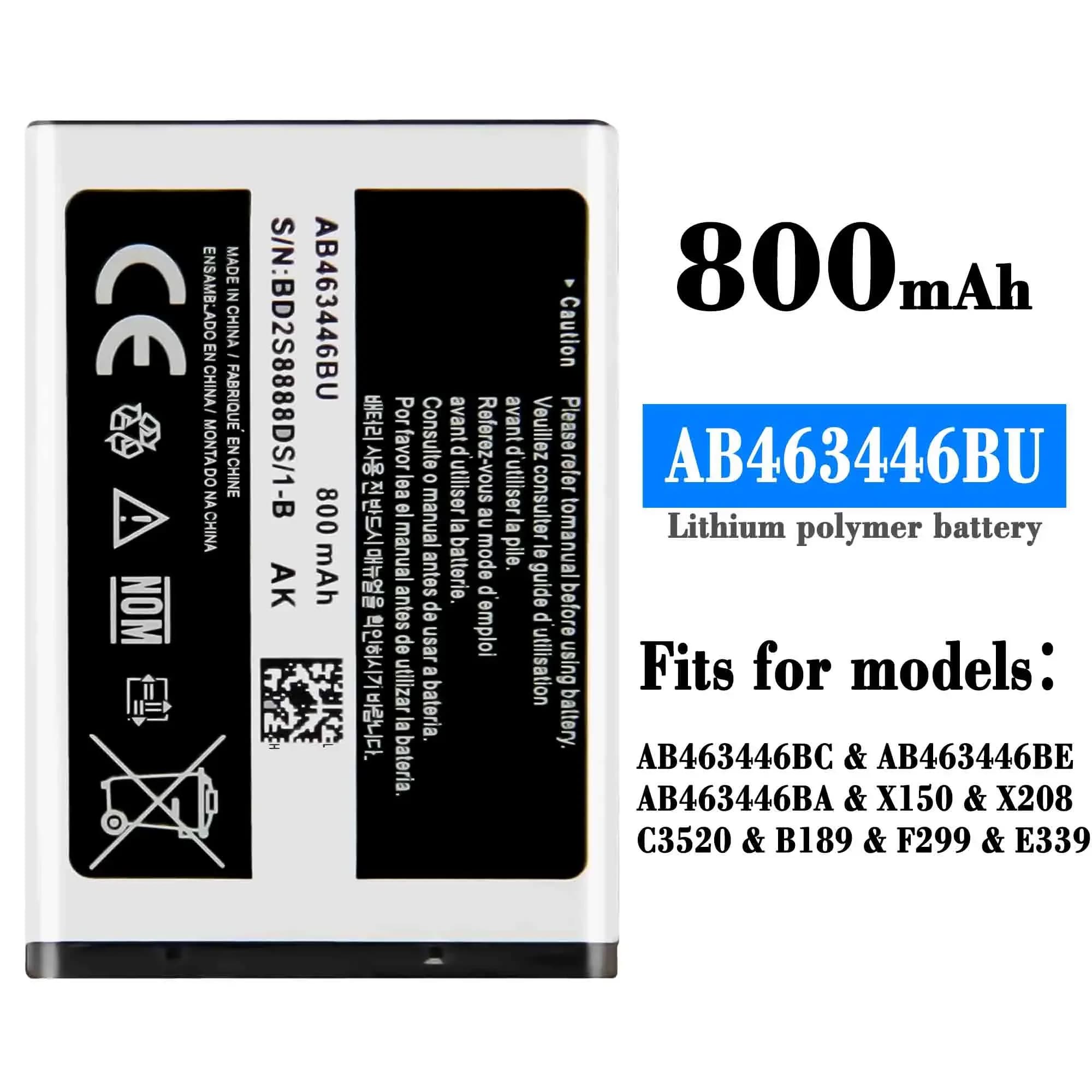 AB463446BU AB043446BE AB553446BU Battery For Samsung C3300K X208 B189 B309 GT-C3520 E1228 GT-E2530 E339 GT-E2330 C5212