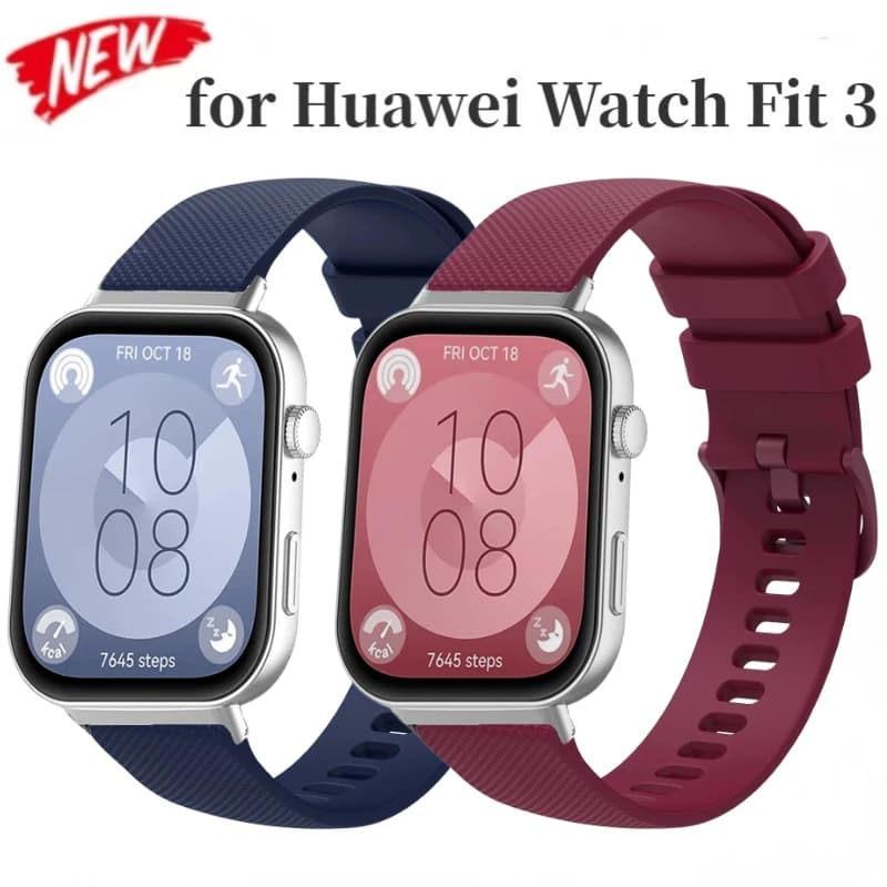 Silicone Strap for Huawei Watch Fit 3 Smartwatch Band Bracelet Accessories Wristband for Huawei Watch Fit 3 Replacement Correa