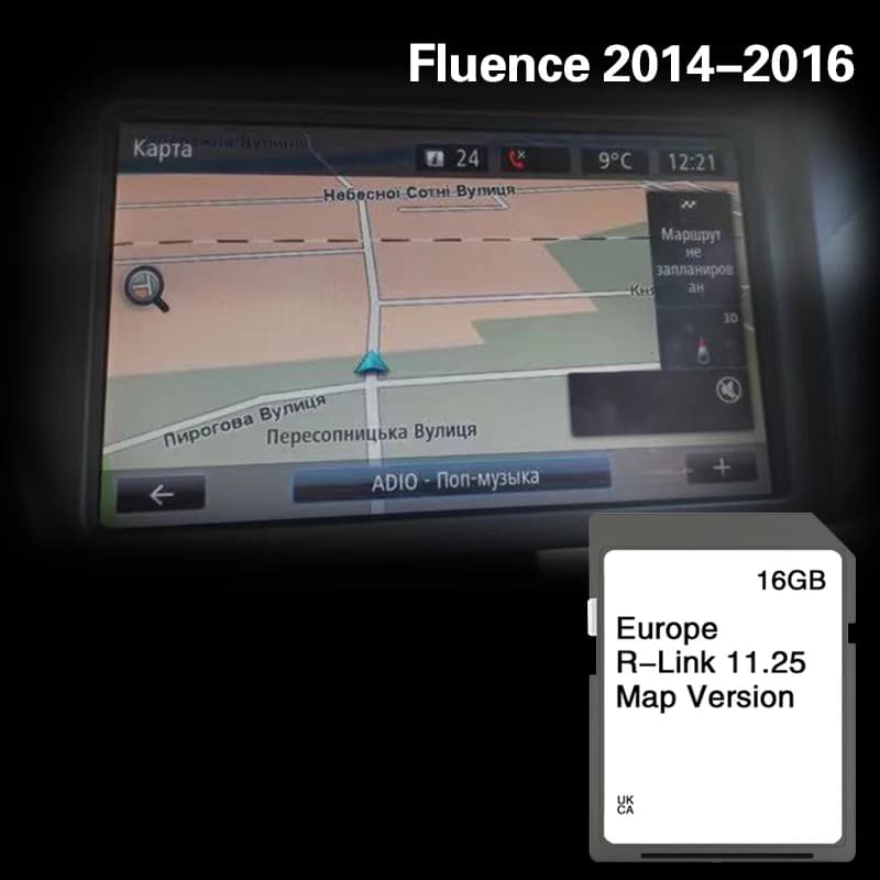 Suitable for Renault Fluence 2014-2016 Poland Norway Serbia Map SD 16GB GPS Memory Card