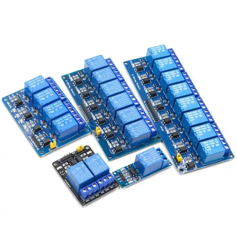 1/2/4/6/8 Relay Control module 5V12V24V optocoupler isolated low level trigger 51AVR PLC