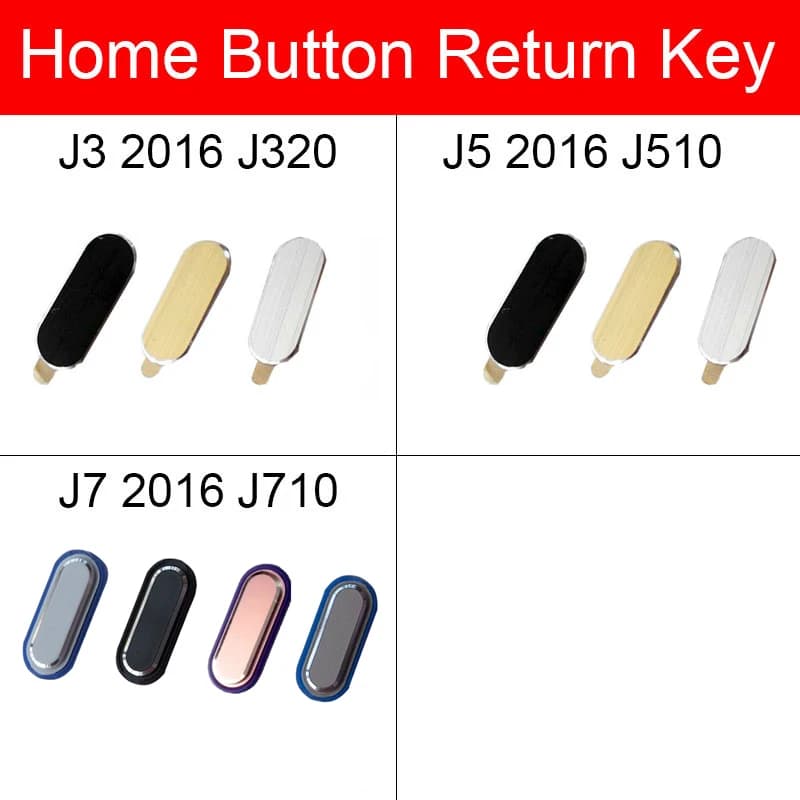 Home Button For Samsung Galaxy J3 J5 J7 2016 J320 J510 J710 Menu Return Key Back Recognition Button Flex Cable Repair Parts