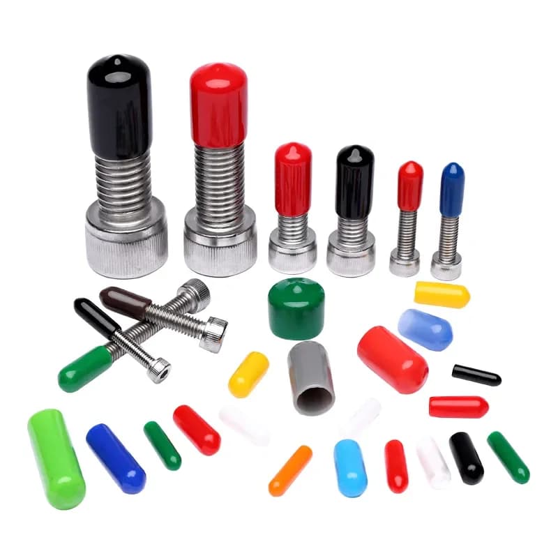 Silicone End Caps Rubber Cap Insulation Soft Cover Seals Thread Protection Sleeve Stopper Black Sealing Lid Sheath Outer