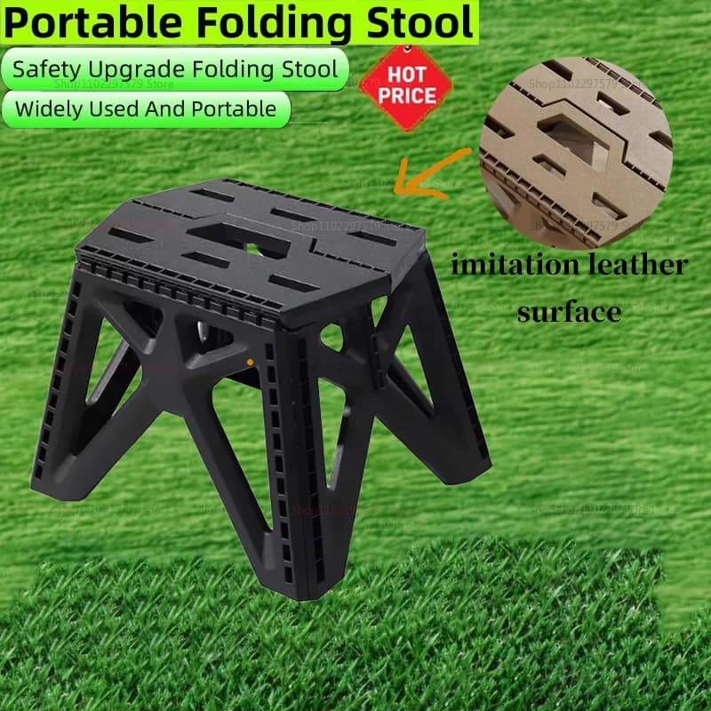 Ergonomic Portable Folding Stool, Lightweight, Compact, High Load Durable Chair, For Outdoor Fishing, Camping And Barbecue