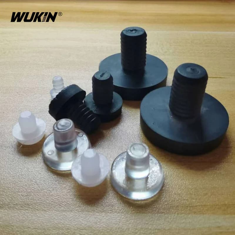 10PCS Rubber Glue Nail Soft Transparent Rubber Rod Plug Furniture Table Chair Leg Feet Glide Slide Pad Hole Caps Floor Protector
