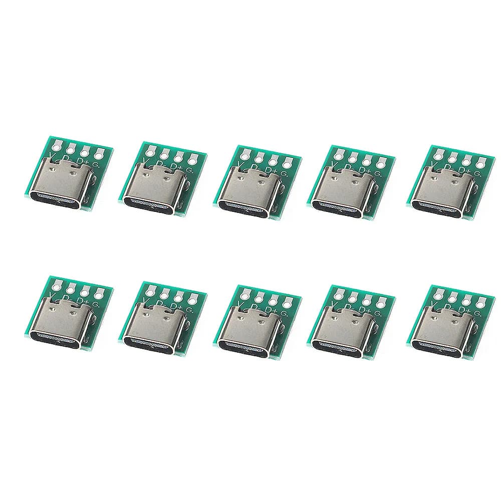 10PCS TYPE-C DIY USB PCB board double-sided USB3.1 16P PCB electronic Test board