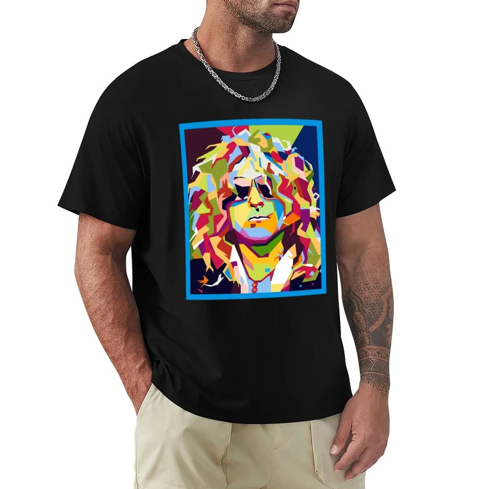 Ian Hunter Musician WPAP T-shirt tops kawaii clothes mens champion t shirts