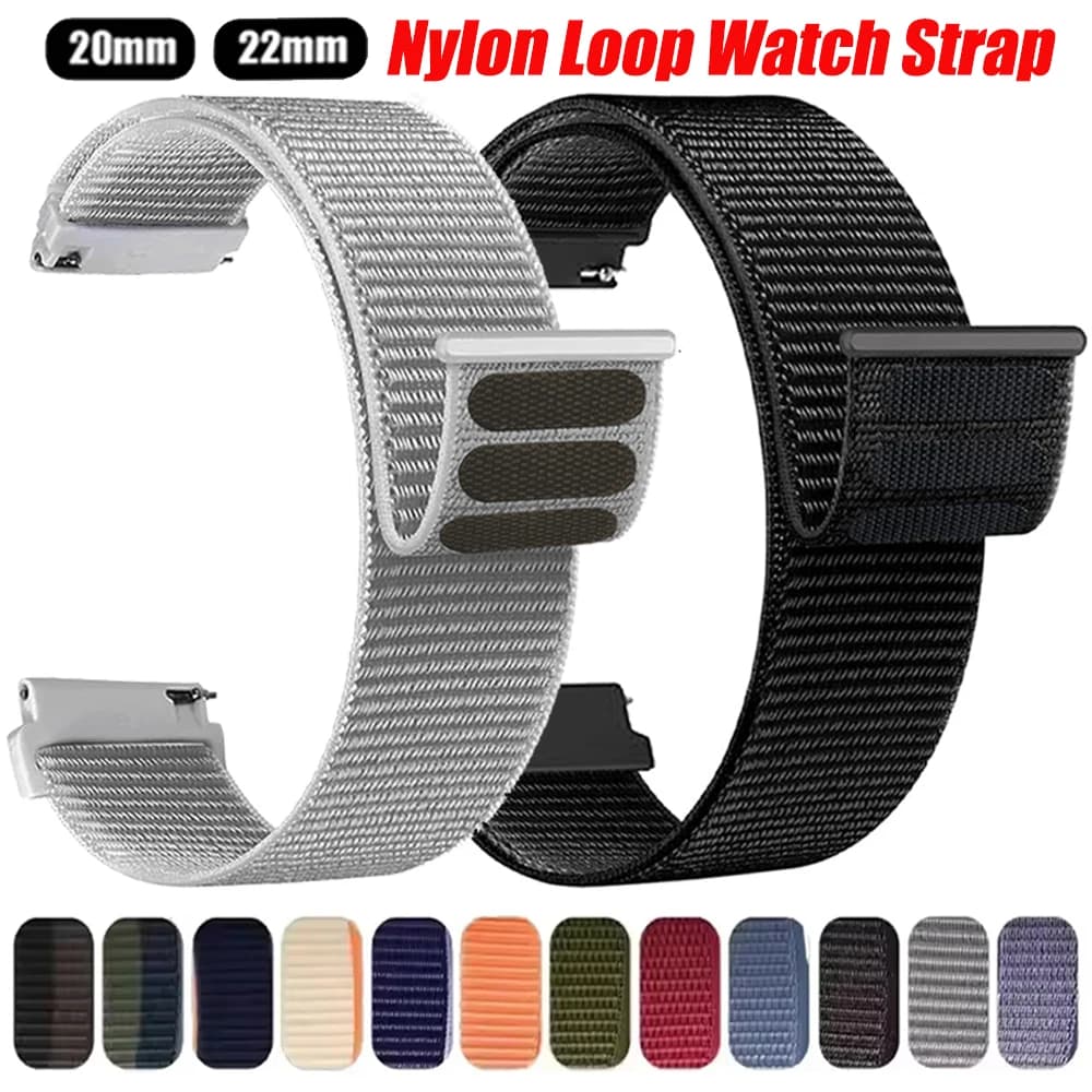 20 22mm Braided Band for Xiaomi Watch 2 Pro/S4/S3/S2/S1 Active /Mi Watch Color 2 Nylon Sports Bracelet Amazfit GTR/GTS/Bip Strap