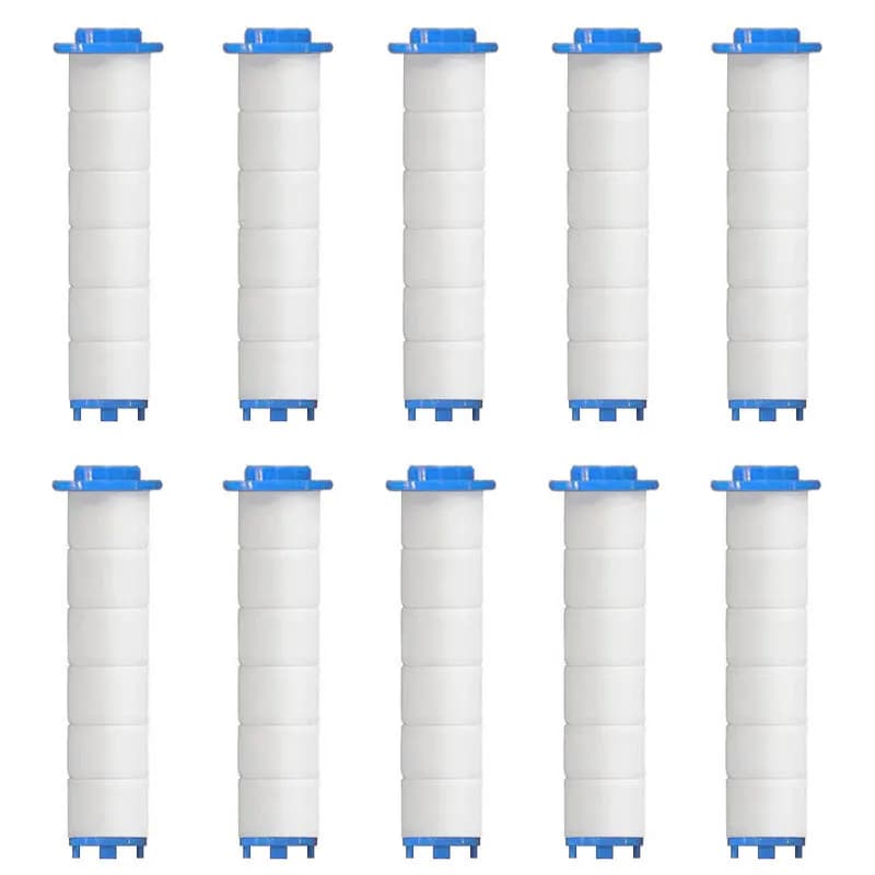 Hand Shower Filters, Set of 10 Replacement Filters for Hard Water, Remove Chlorine and Harmful Substances More Effectively